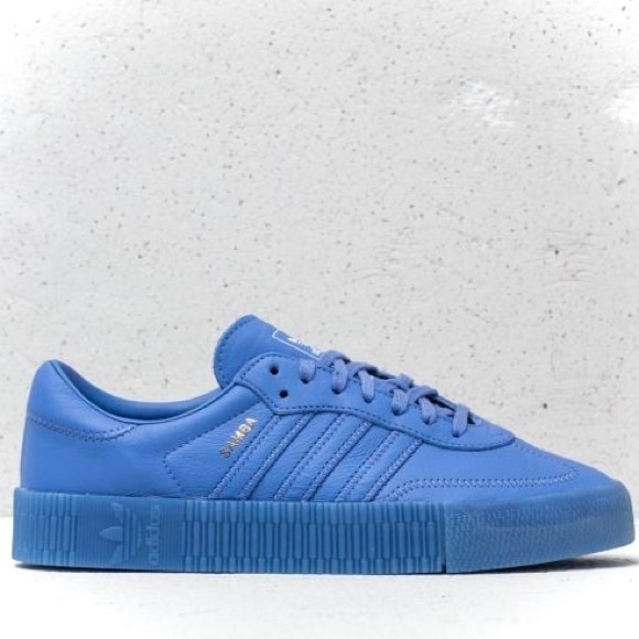 ADIDAS6.5SAMBAROSE Samba Lilac Periwinkle Lace Thick Platform Gum Sneakers